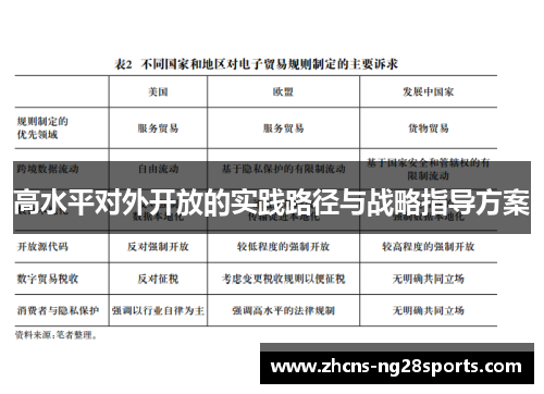 高水平对外开放的实践路径与战略指导方案 高水平对外开放的实践路径与战略指导方案